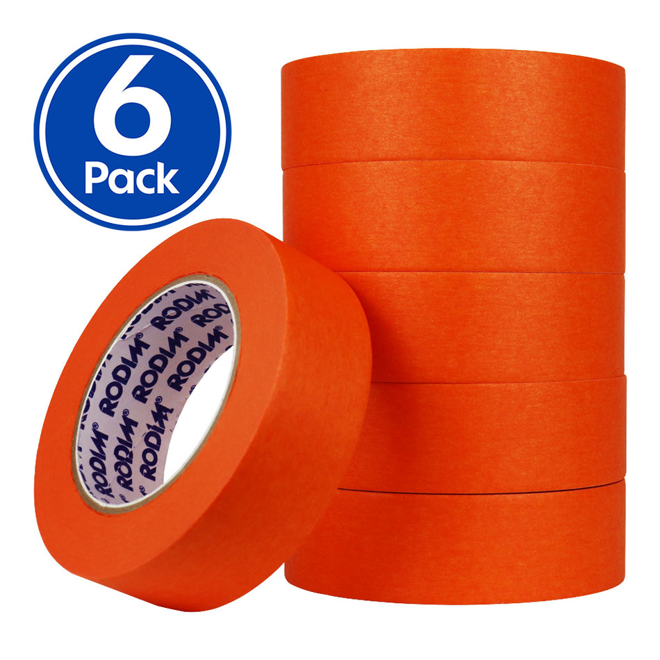 BASF RODIM Orange Automotive Masking Tape 36mm x 50m Residue Free x 6 Pack