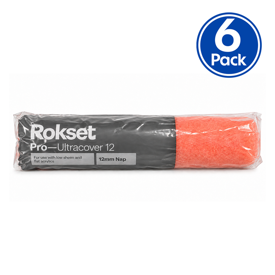ROKSET PRO Ultracover Polyester Roller Cover 270mm 12mm Nap 6 Pack