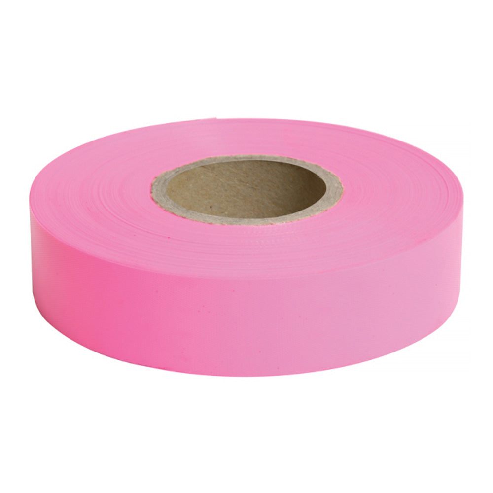 DYMARK Survey Tape 25mm x 100m Fluro Pink Roll Flagging Marking Surveying