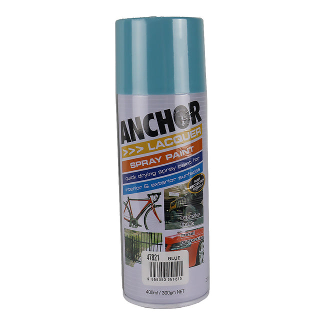 ANCHOR Lacquer Spray Paint Blue 300gm Aerosol Quick Drying