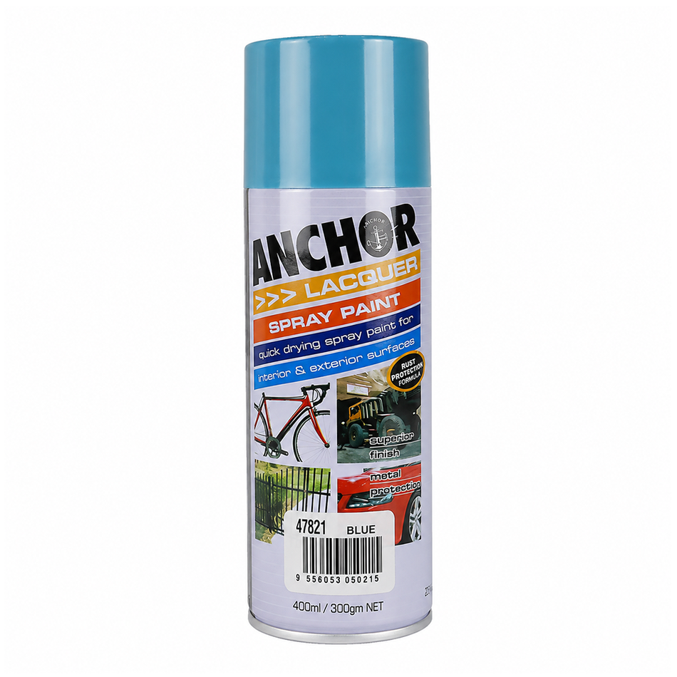 ANCHOR Blue Lacquer Aerosol Spray Paint 300g 3 Pack