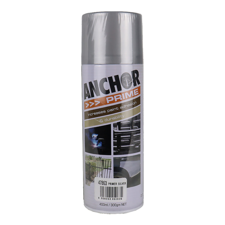 ANCHOR PRIME Lacquer Primer Silver 300gm Adhesion Corrosion Protection Metal Wood