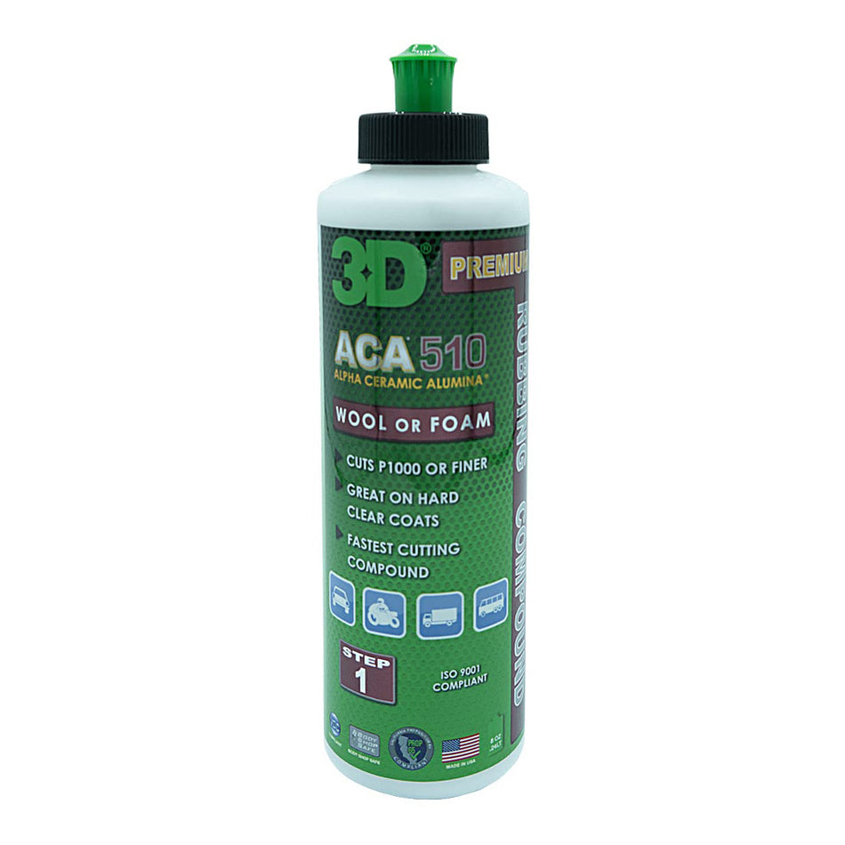 3D ACA 500 X-Tra Cut Compound 236ml Step 1 Cuts P1000 Cutting Wool Pad Buffing