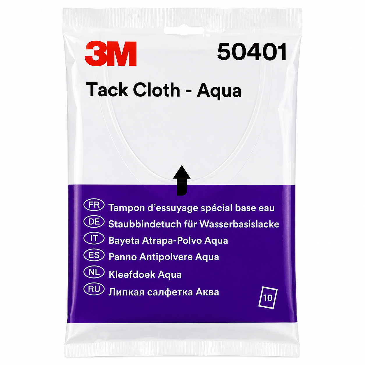 3M Aqua Tack Cloth Paint Prep Wipes Lint Free 10 Pack