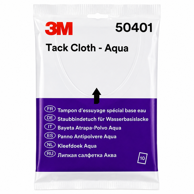3M Aqua Tack Cloth Paint Prep Wipes Lint Free 10 Pack