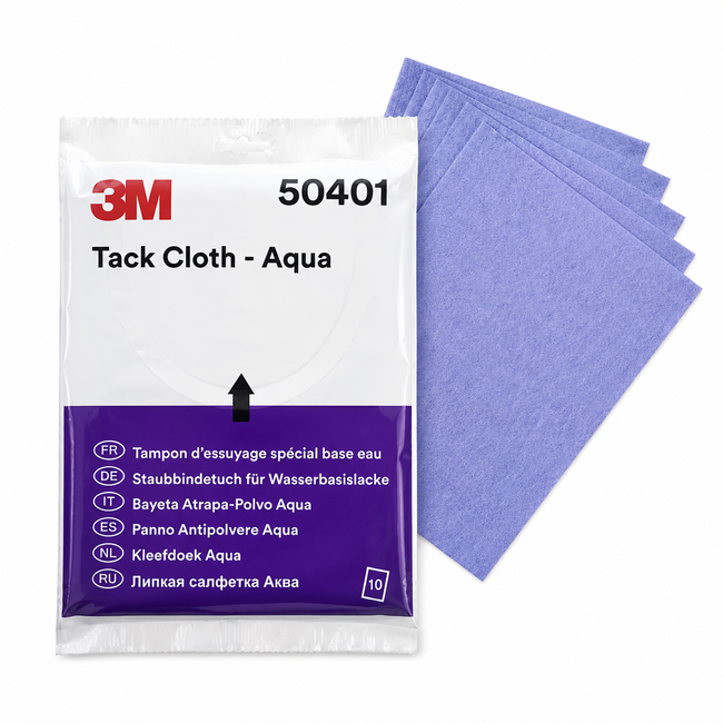 3M Aqua Tack Cloth Paint Prep Wipes Lint Free 10 Pack