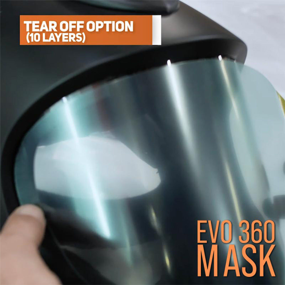 WALCOM Visor Tear Offs 360 EVO Mask Respirator x 10 pack - 50430/W