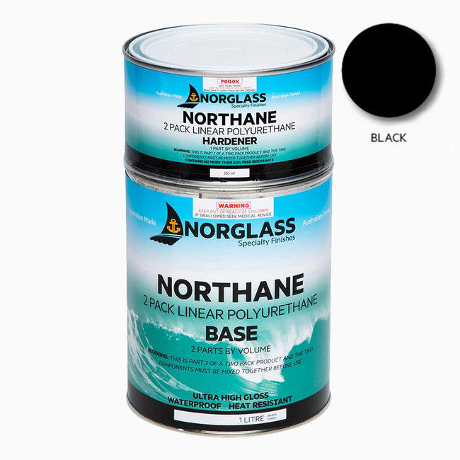 NORGLASS Northane Marine 2 Pack Linear Polyurethane 1L Black
