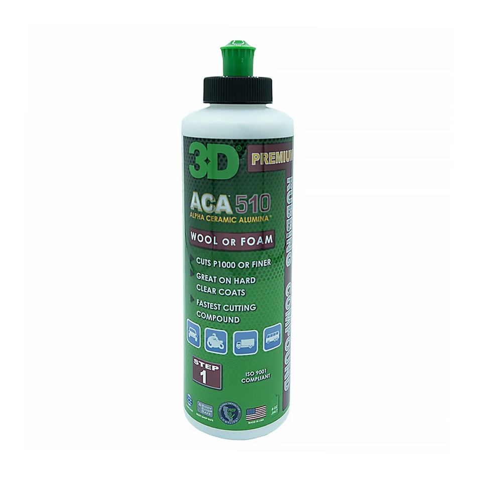 3D ACA 510 Premium Rubbing Compound 240ml Step 1 Cuts P1000 Cutting Buffing