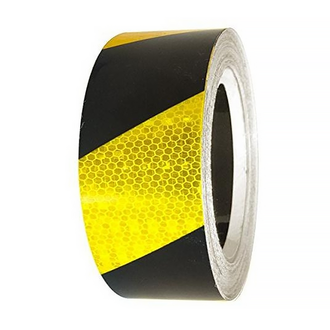 STYLUS Class 1 Black and Yellow Reflective Tape 48mm x 45.7m High Visibility