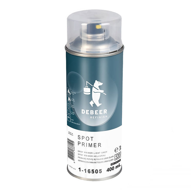 DeBEER Automotive 1K OEM Spot Primer Aerosol 400ml Light Grey 1-16505