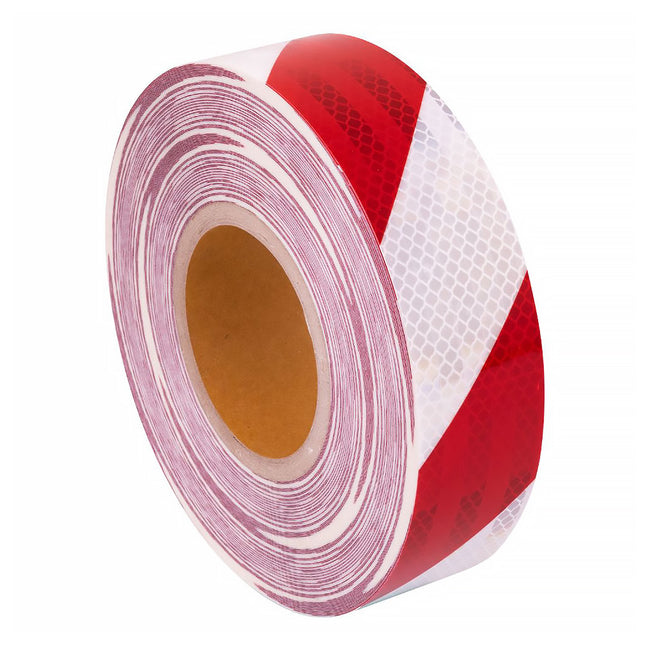 STYLUS Class 1 Red and White Reflective Tape 48mm x 45.7m High Visibility