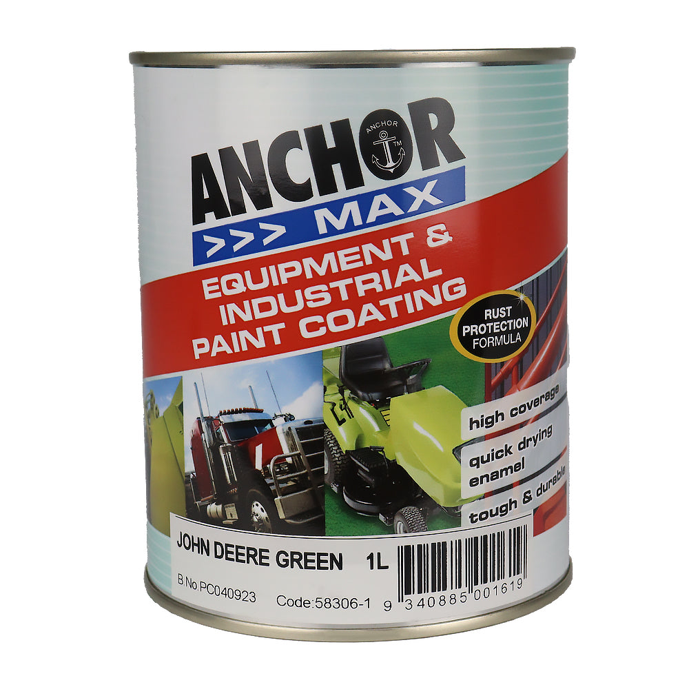 ANCHOR MAX John Deere Green 1L Industrial Enamel Paint High Durability