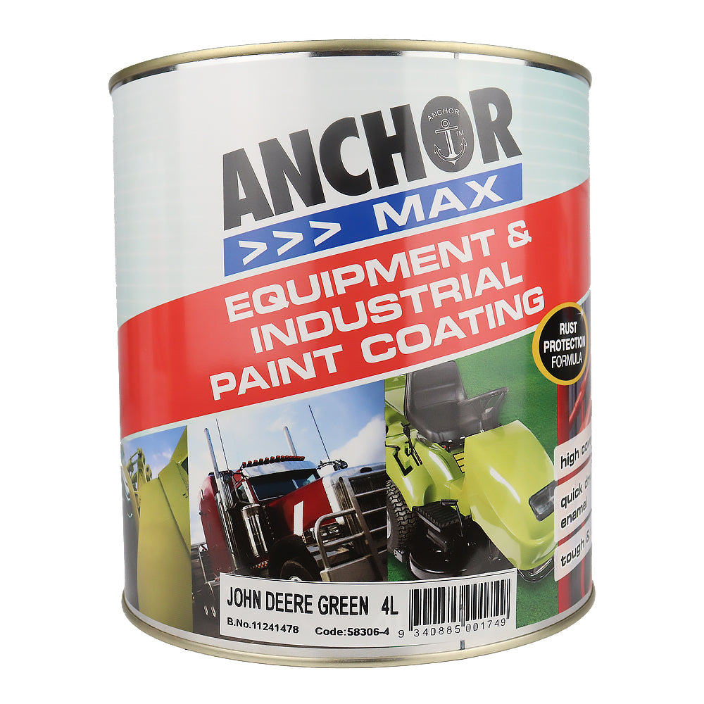 ANCHOR MAX John Deere Green 4L Industrial Enamel Paint High Durability