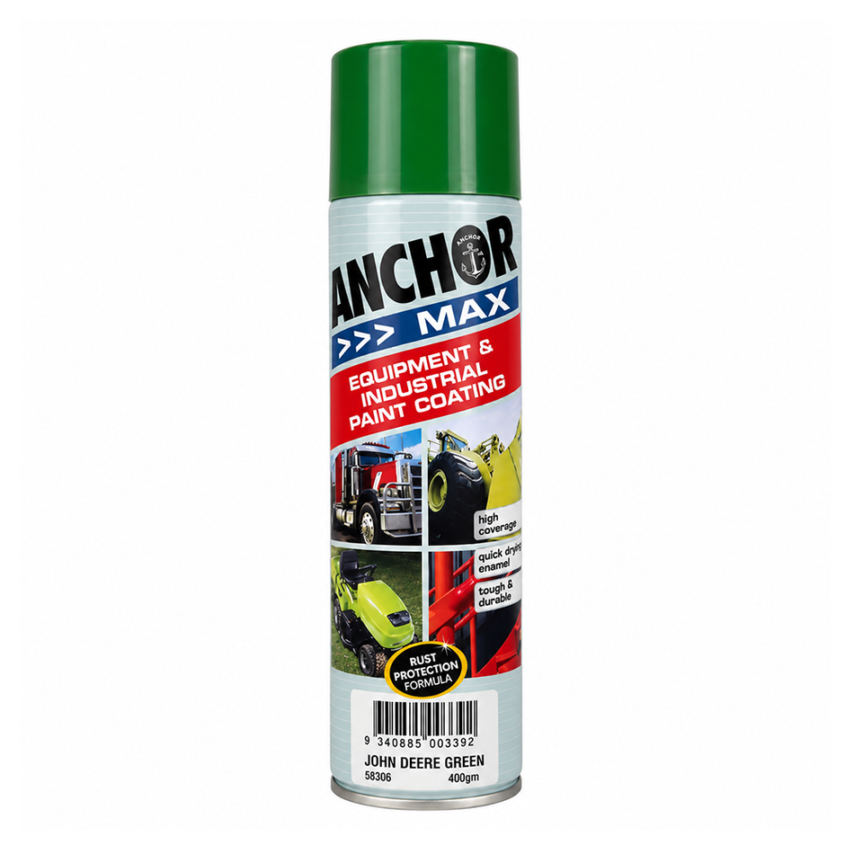 ANCHOR MAX John Deere Green Industrial Enamel Aerosol Spray Paint 400g