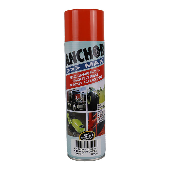 ANCHOR MAX International Orange 400gm Industrial Spray Paint High Coverage