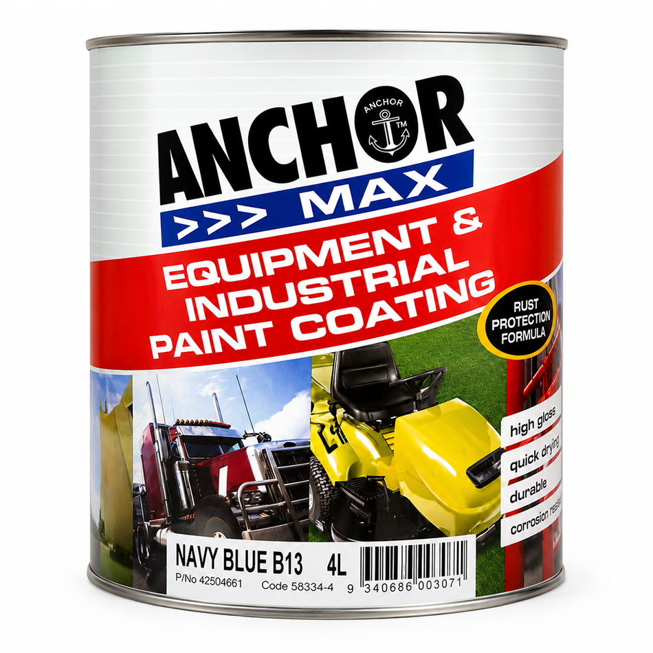 ANCHOR MAX Industrial Enamel Paint Navy Blue B13 4L