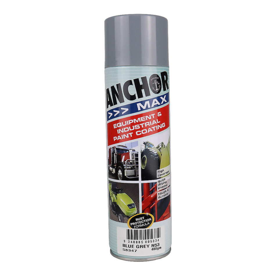 ANCHOR MAX Blue Grey N53 400gm Industrial Spray Paint High Coverage