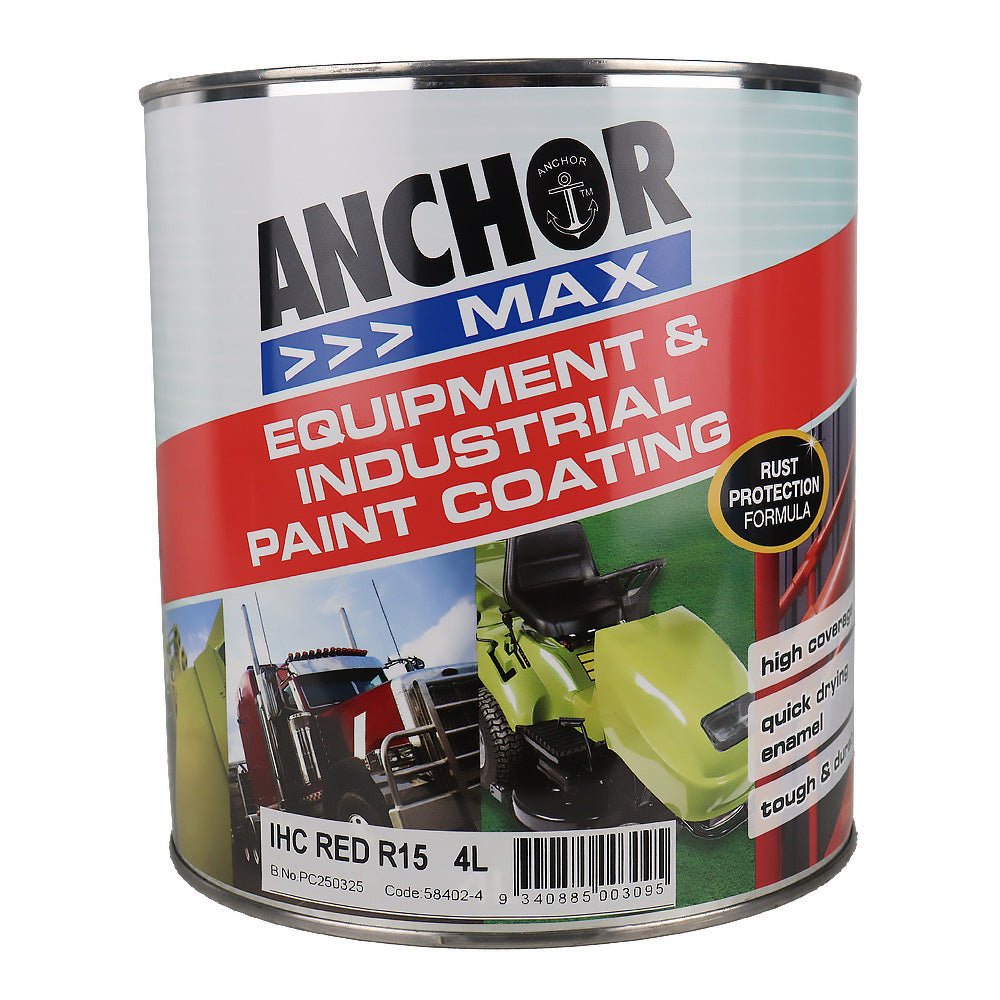 ANCHOR MAX IHC Red R15 4L Industrial Enamel Paint High Durability