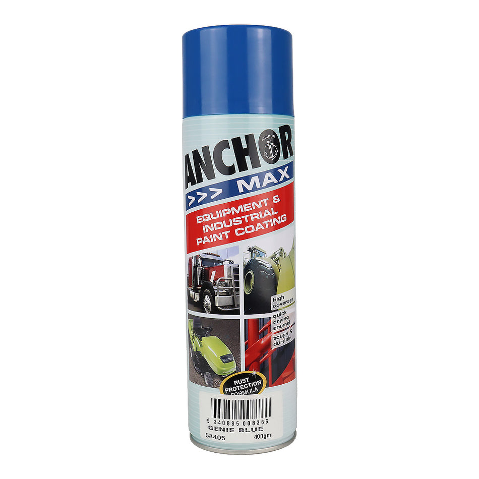 ANCHOR MAX Genie Blue 400gm Industrial Spray Paint High Coverage