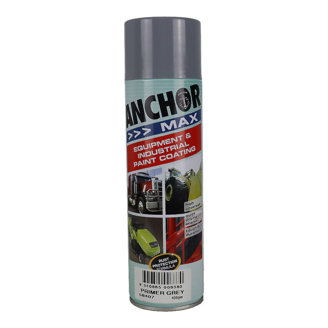 ANCHOR MAX Primer Grey 400gm Industrial Spray Paint High Coverage