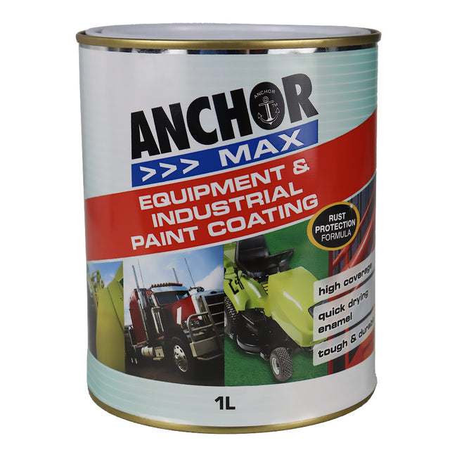 ANCHOR MAX Silver 1L Industrial Enamel Paint High Durability