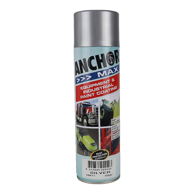 ANCHOR MAX Silver 400gm Industrial Spray Paint High Coverage