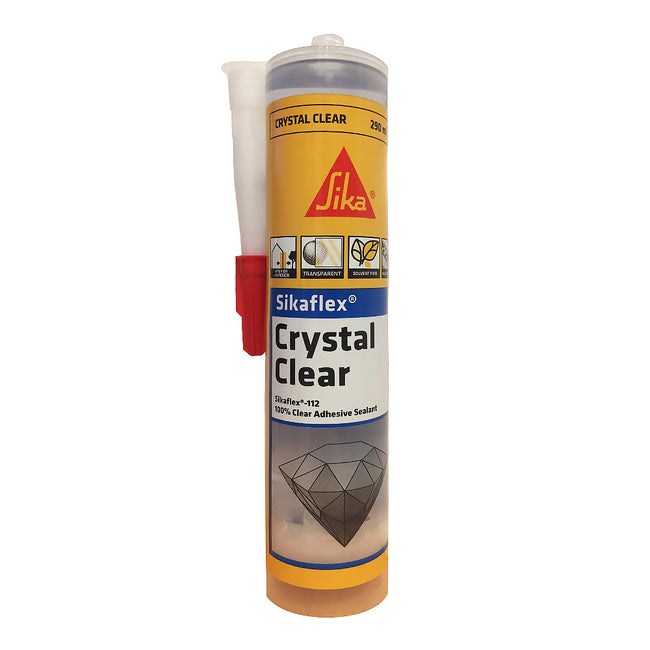 SIKA Sikaflex 112 Crystal Clear Multipurpose Adhesive Sealant 300ml Cartridge Clear