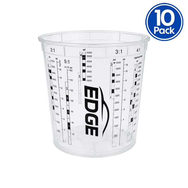 EDGE Paint Mixing Cup 5L Graduated Measuring Mixing Container 10 Pack