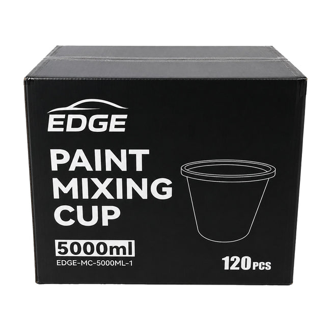 EDGE Paint Mixing Cup 5L Graduated Measuring Mixing Container Box Of 120