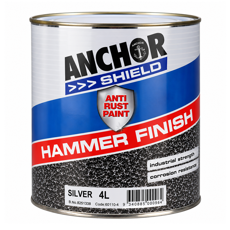 ANCHOR Hammer Finish Silver Hammered Metal Paint 4L