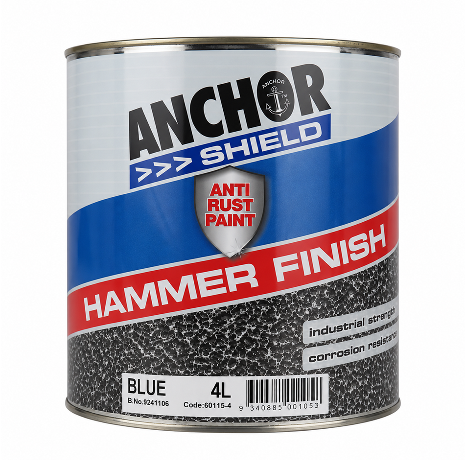 ANCHOR Hammer Finish Blue Hammered Metal Paint 4L