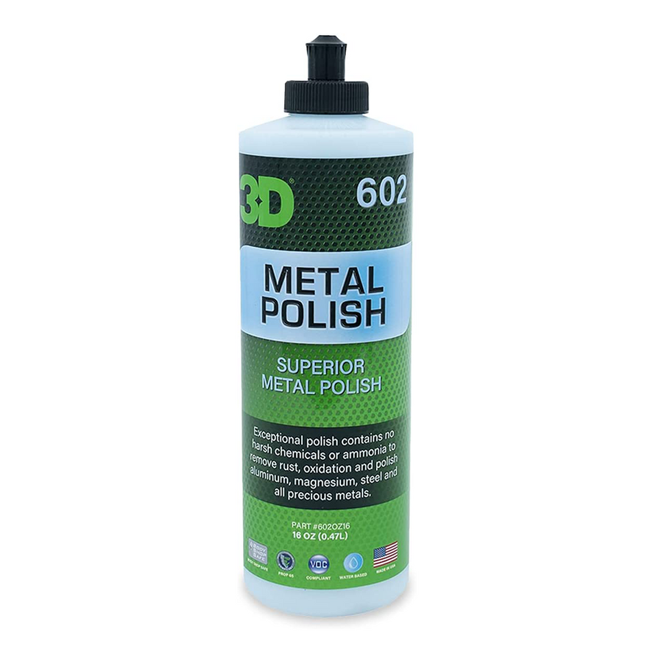3D 602 Metal Polish 473ml Removes Oxidation Works On All Metals No Ammonia