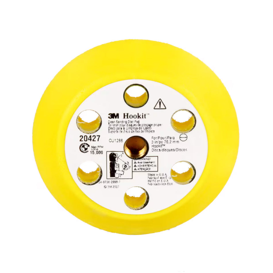 3M 20427 Clean Sanding Abrasive Disc Pad Kit 75mm 5 Adapters Back Up Backing