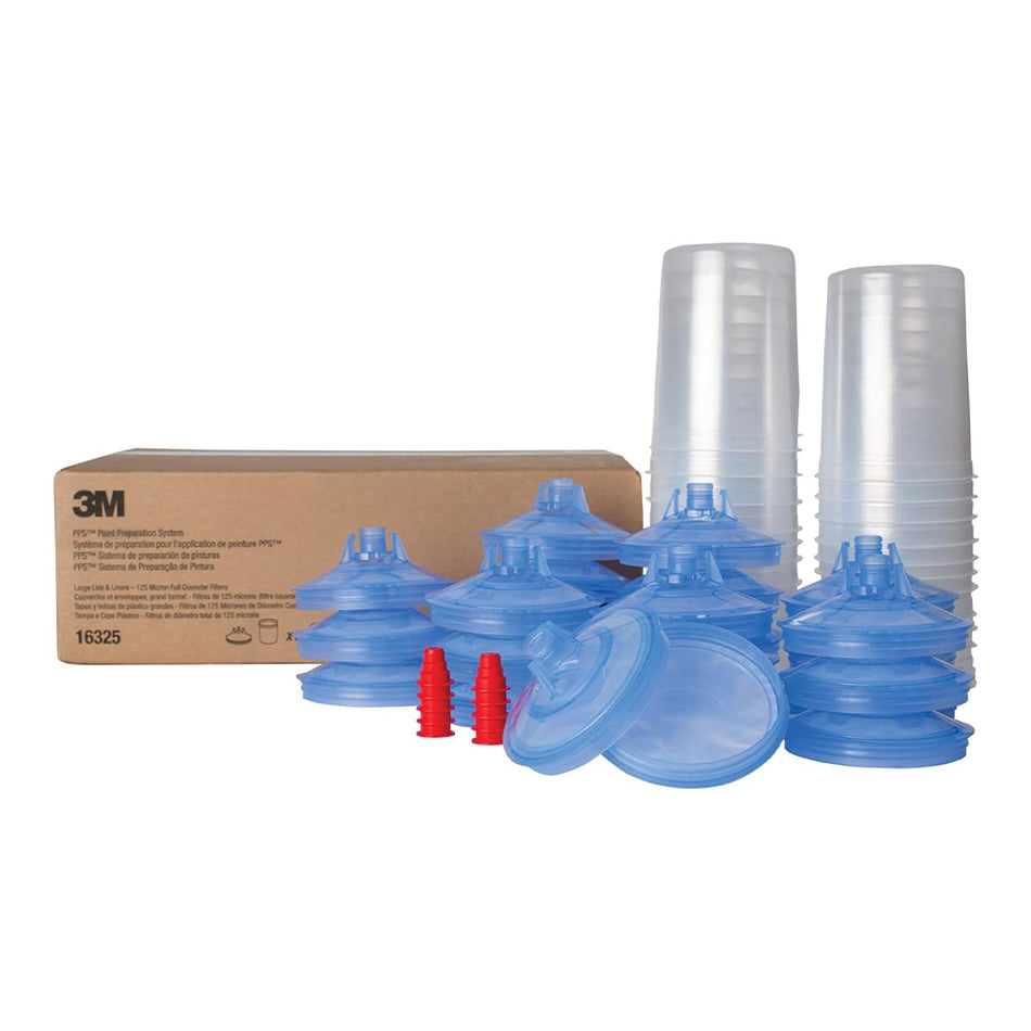 3M 16325 PPS Lids & Liners Kit Large 850ml 125 Micron x 25 Pack Box