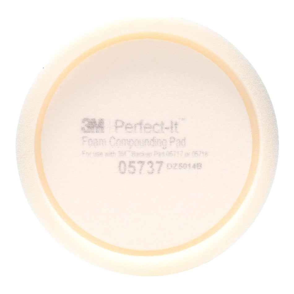 3M Perfect It Foam Compounding Pad 05737 Waffle Hook & Loop 203mm White