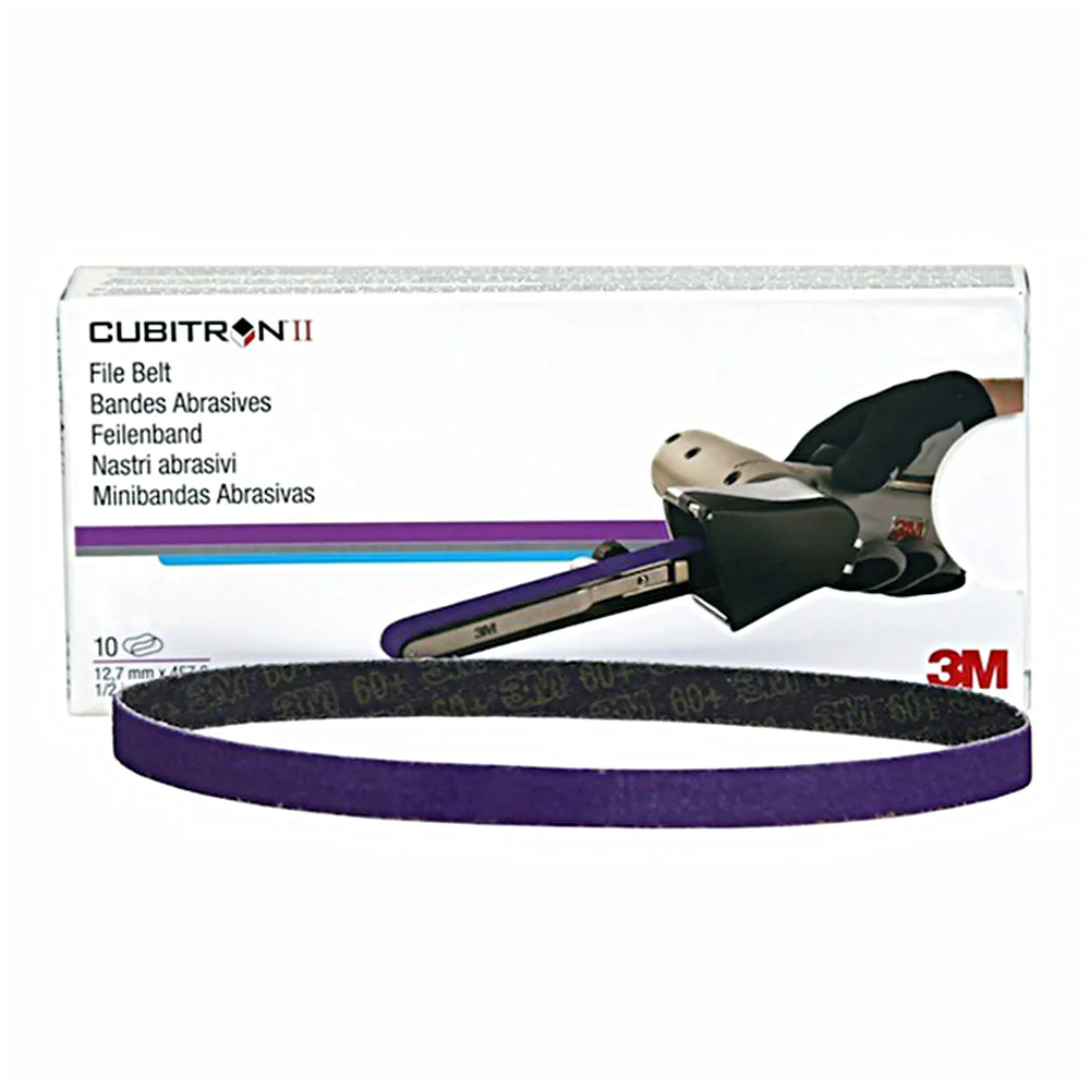 3M 33443 Cubitron II File Sanding Belt 36 Grit 457mm x 13mm x 10 Pack Box