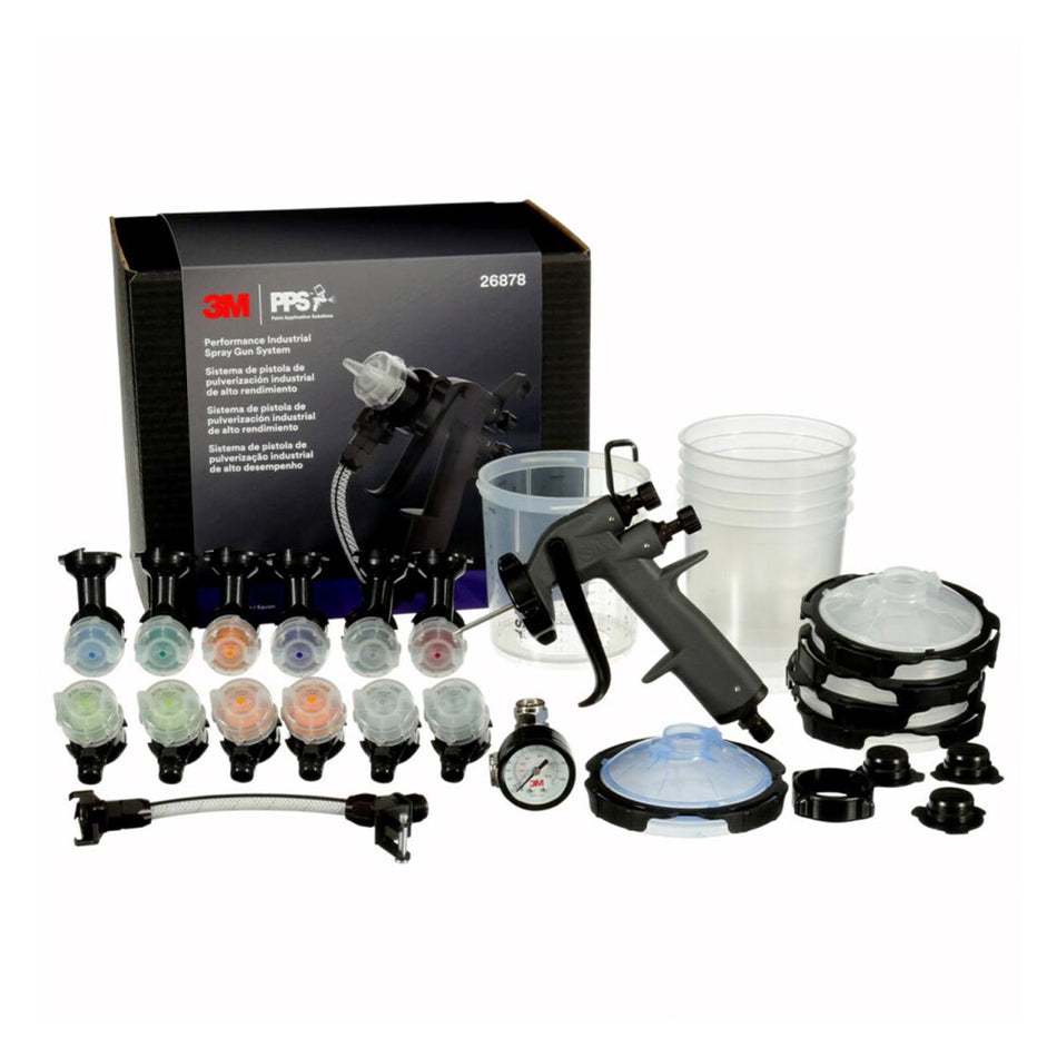 3M 26878 Performance Industrial Spray Gun System Kit Gravity Pressure Marine Cup