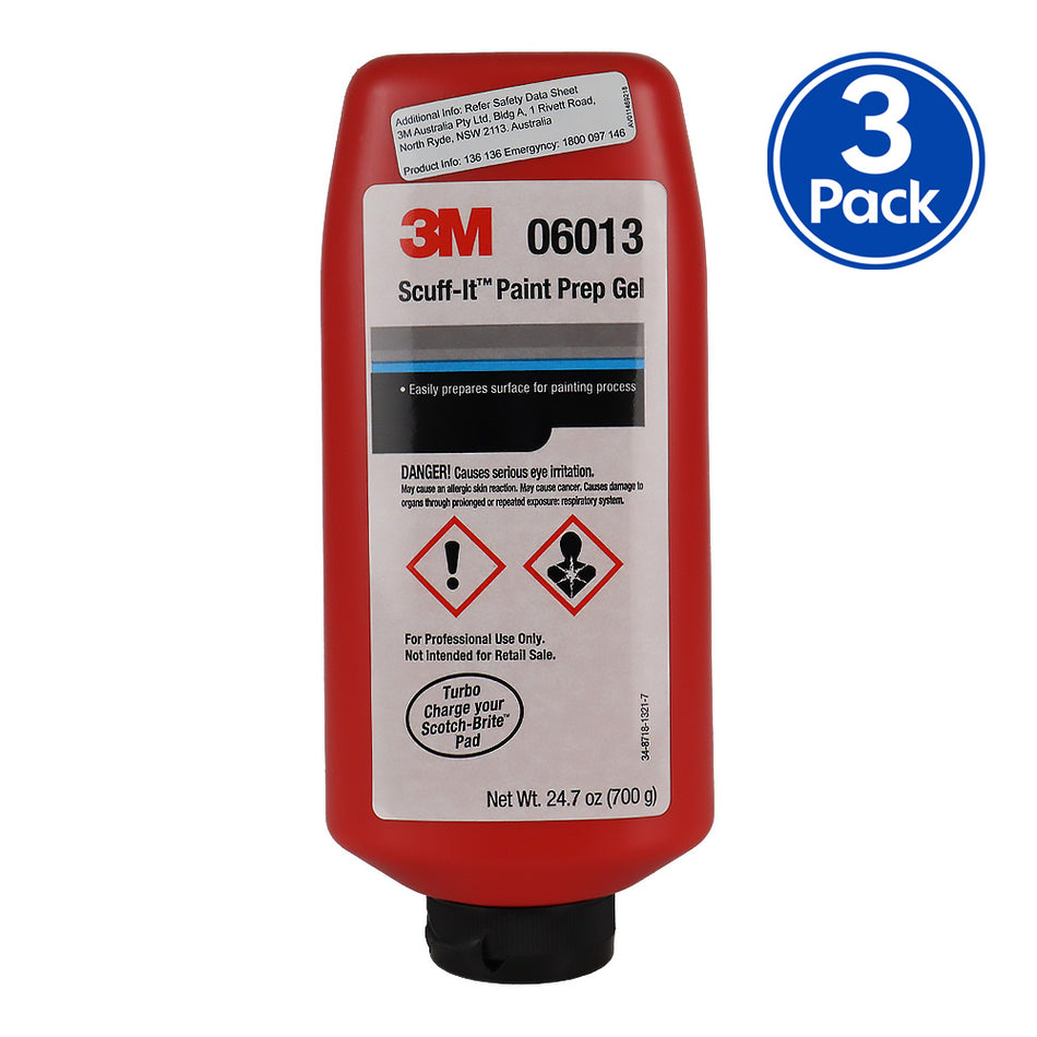 3M Scuff-It 06013 Paint Prep Gel 700g Surface Preparation Compound 3 Pack