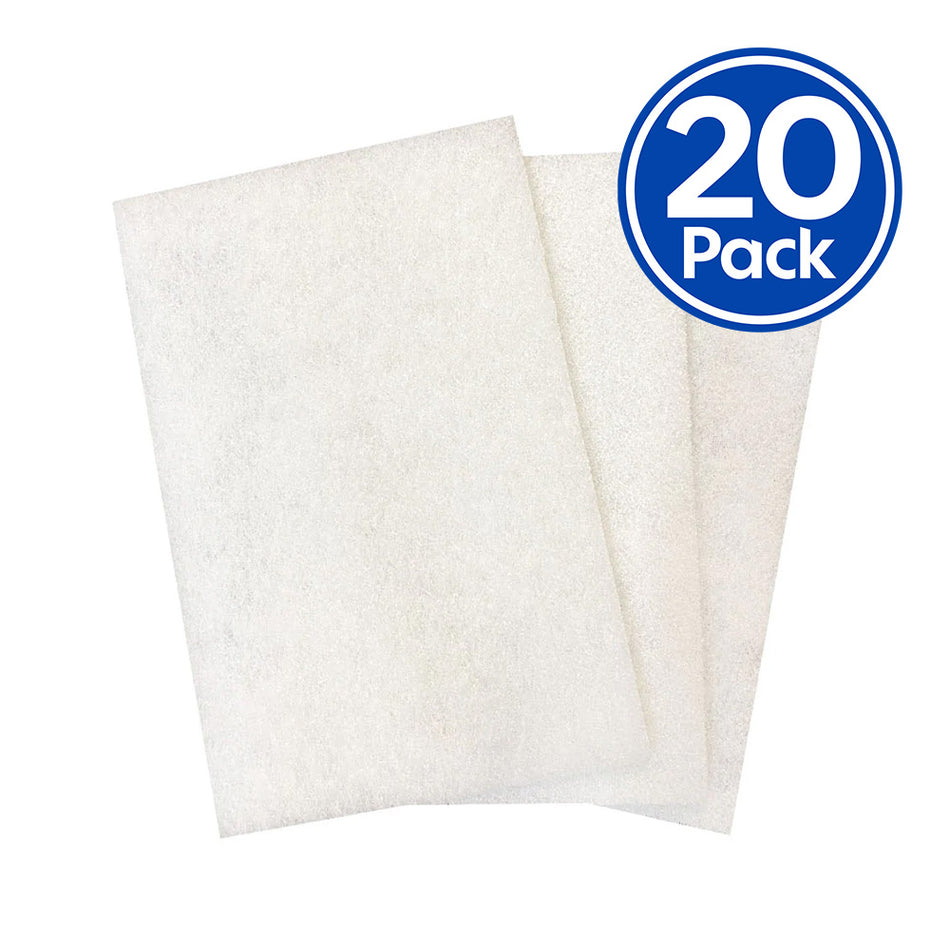 3M Scotch-Brite 7445 Light Duty Cleansing Hand Pads 150mm x 230mm White 20 Pack