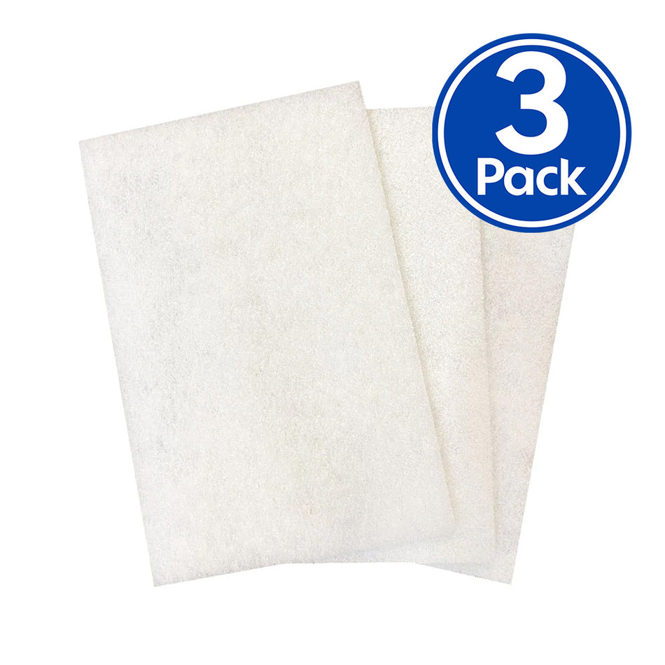 3M Scotch-Brite 7445 Light Duty Cleansing Hand Pads 150mm x 230mm White 3 Pack