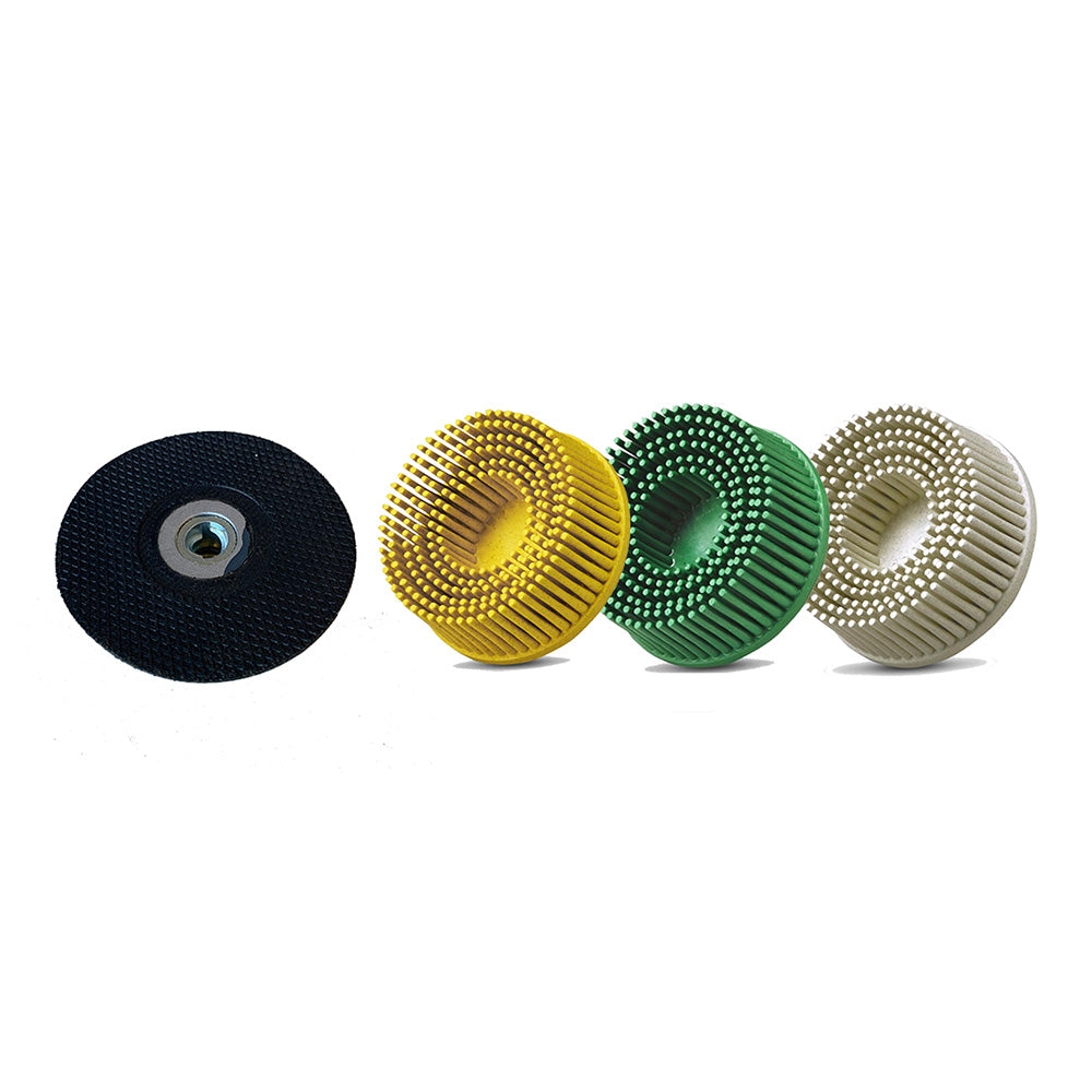 3M 982BS Scotch-Brite Roloc Bristle Disc Intro Kit 50, 80, 120 Grit 50mm x 16mm