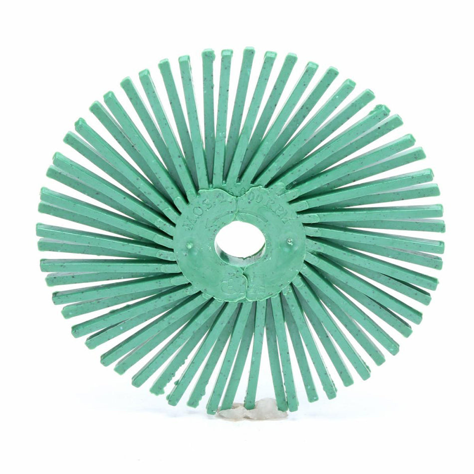 3M Scotch-Brite Radial Bristle Brush Green 75mm x 10mm P50 Grit Abrasive Disc