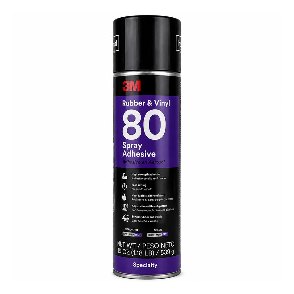 3M 80 Rubber & Vinyl Spray Adhesive 540g High Strength Contact Adhesive