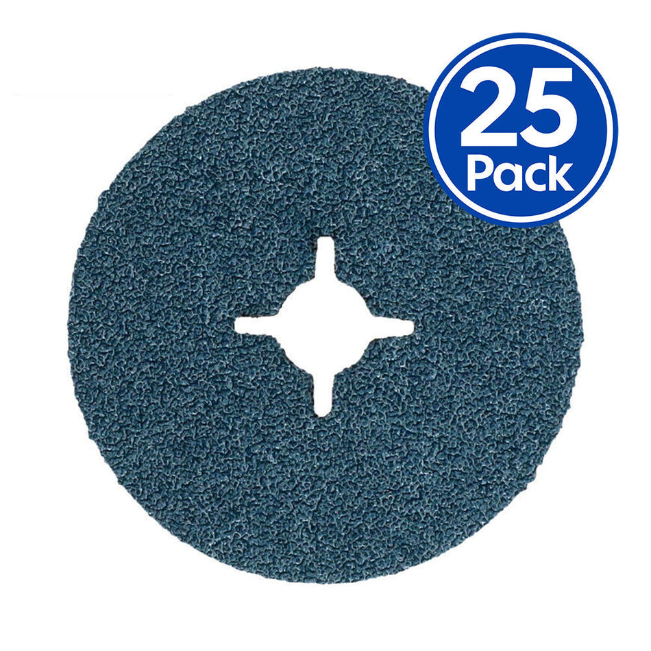 NORTON Norzon F827 Zirconia Fibre Discs 125mm x 22mm 24 Grit x 25 Pack Z24