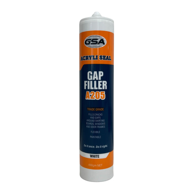 GSA Acrylic Gap Filler 450g White Cartridge x 3 Pack Paintable Water Based 1K