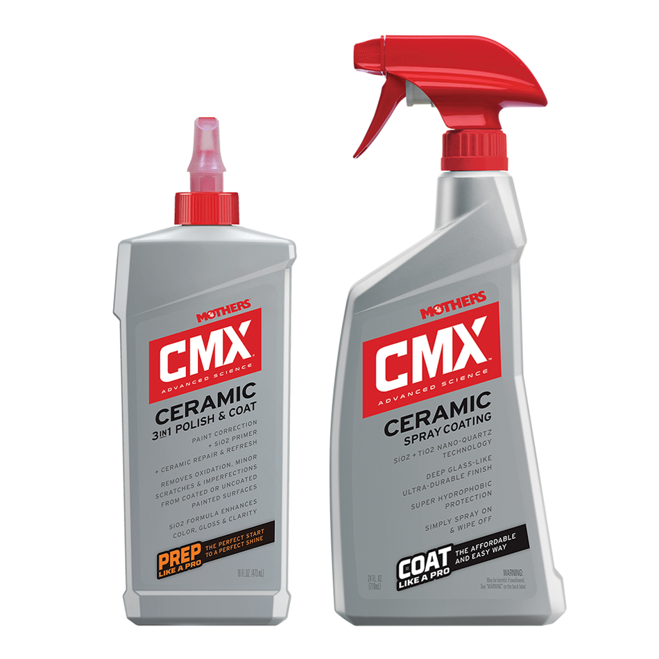 MOTHERS CMX Ceramic Clear Coat Nano Spray Coating & 3-in-1 Polish & Coat Kit