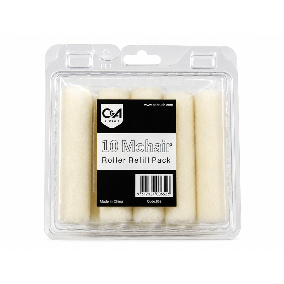 C&A Mohair Roller Covers 100mm 10 Pack