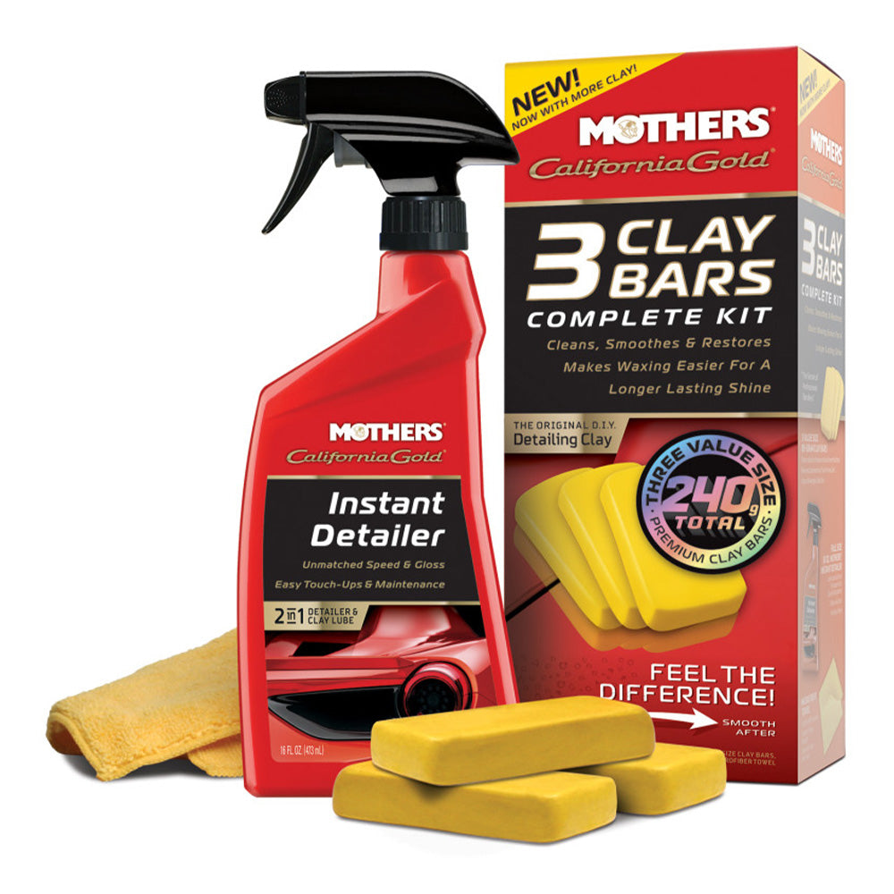 MOTHERS California Gold Clay Bar Kit 07240 Paint Contaminant Remover