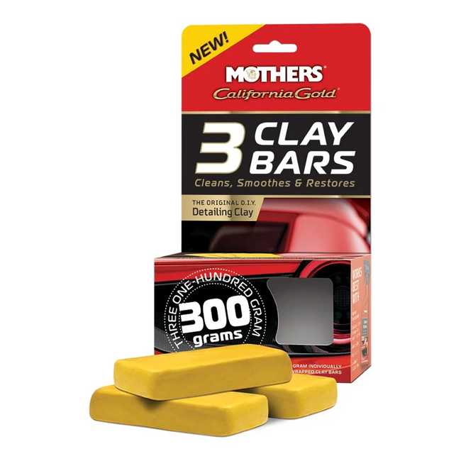 MOTHERS California Gold Clay Bars x 3 Pack 300g Auto Detailing Paint Restoring Bar
